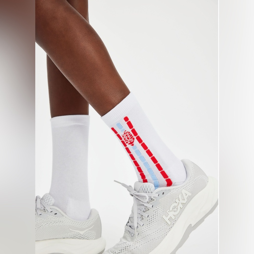 NWT Fp Movement Fast Lane Crew Socks in color White Combo